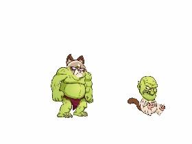 Grumpy Troll, Angry Cat