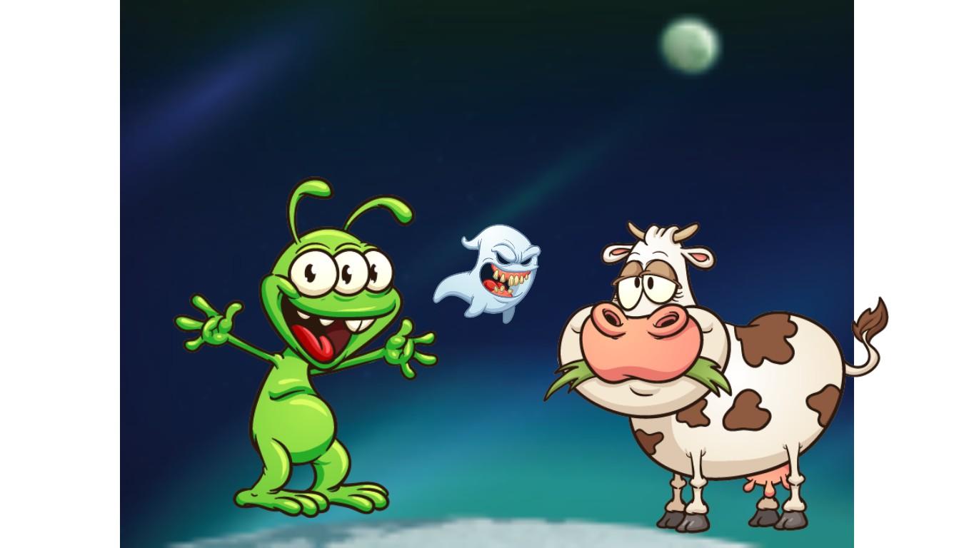 Alien and Cow Joke