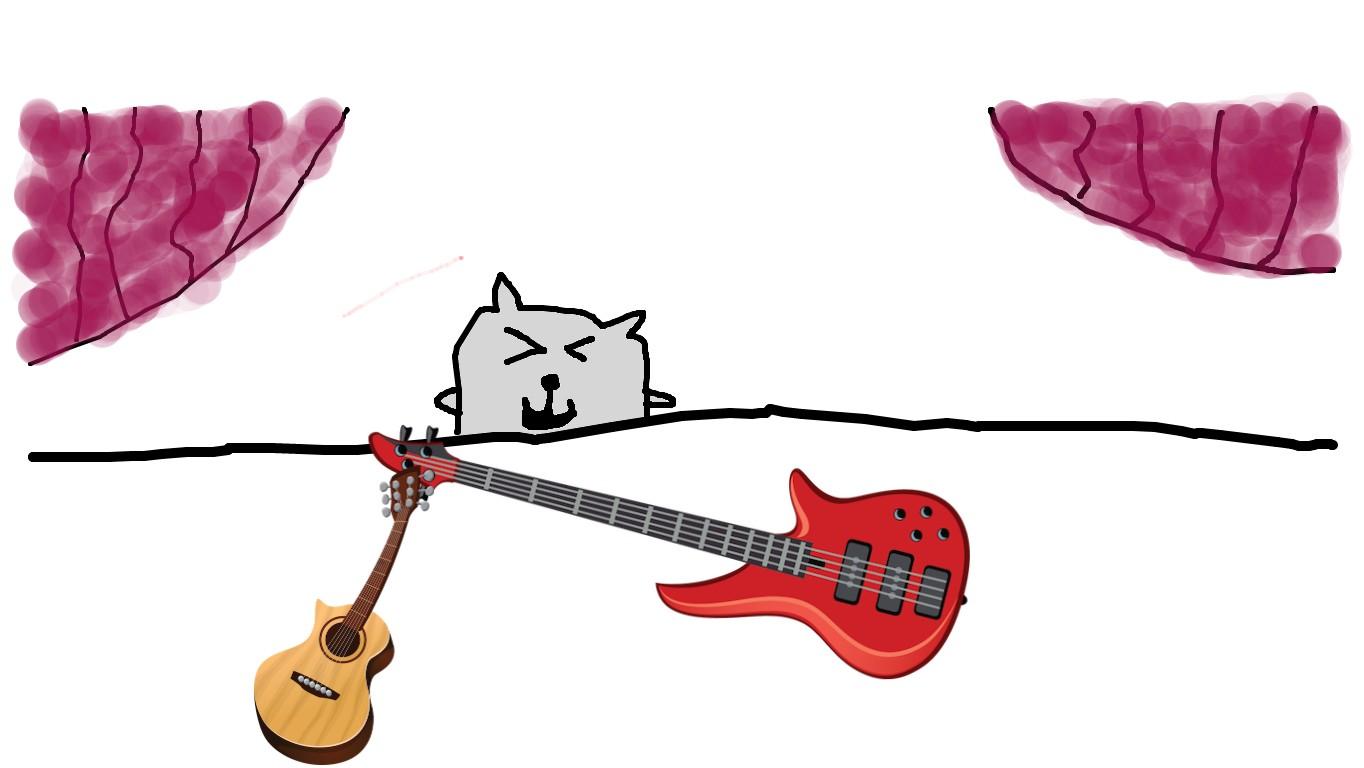 guitar kitty