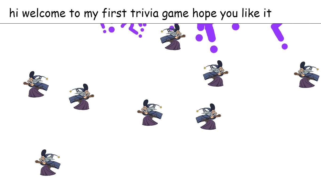 my first trivia game