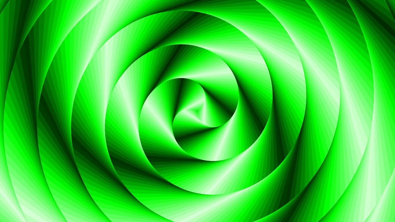 Spiral Triangles Green