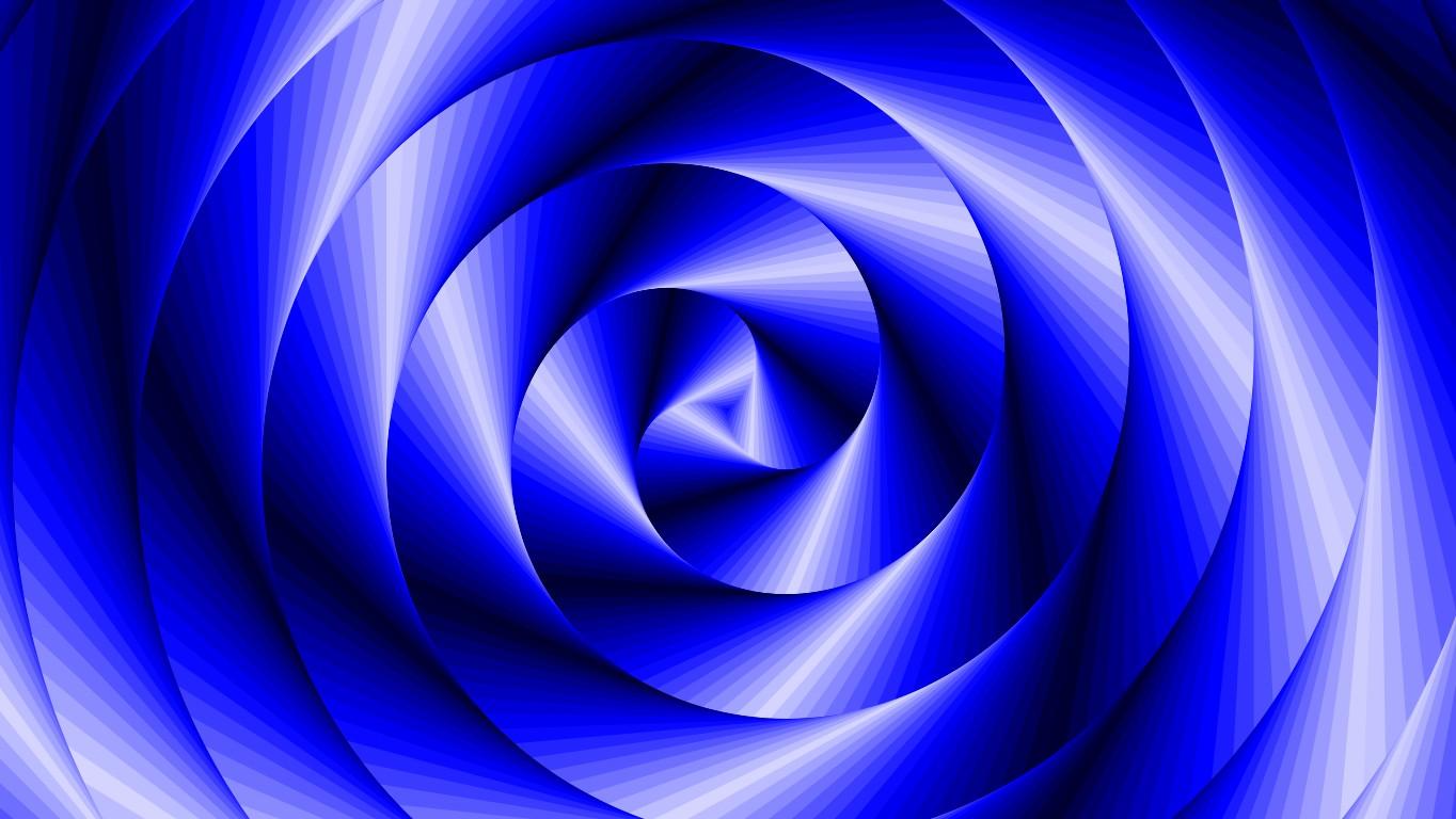 Spiral Triangles Blue