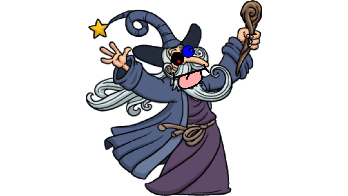 Googly evil wizard