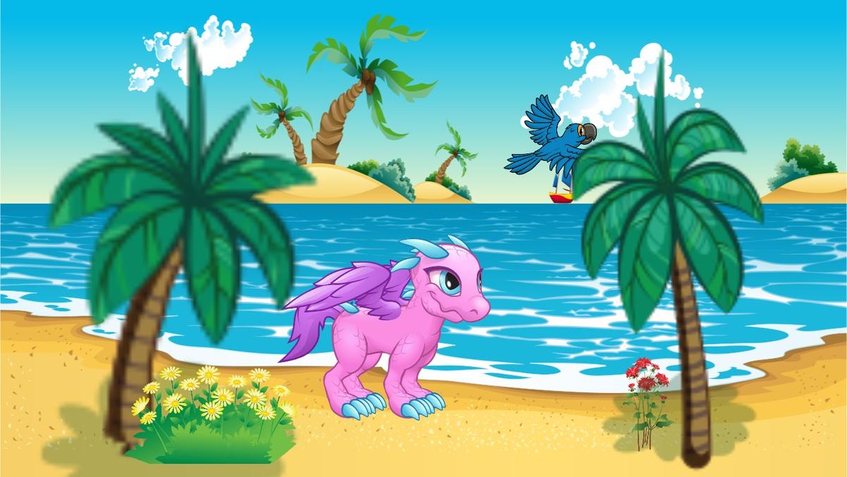 dragon on a beach
