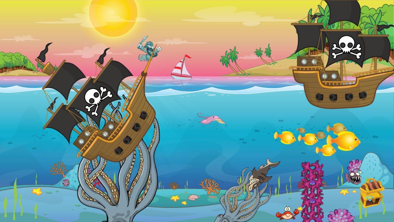 pirates vs ocean creatrues
