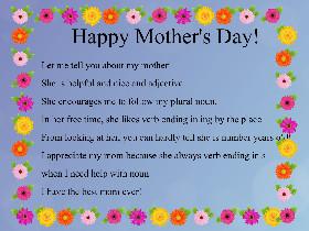 Mothers day mad libs