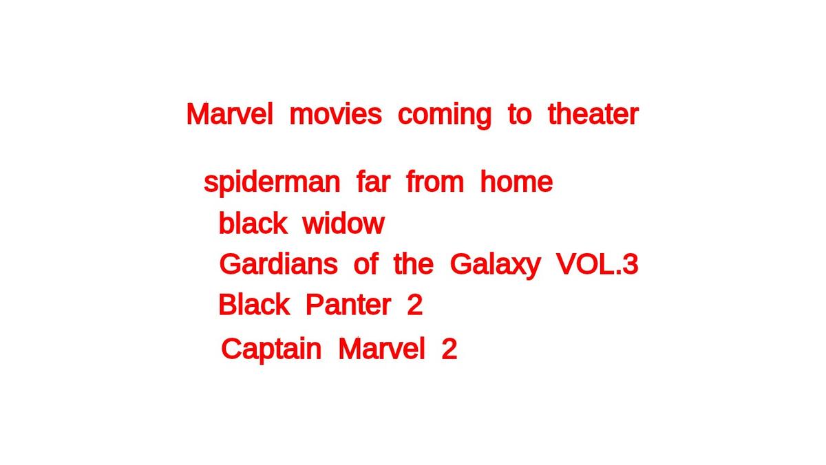 marvel movies coming to theater