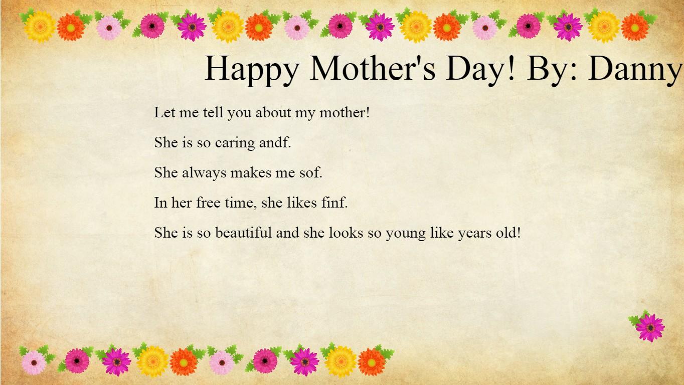 Mother&#039;s Day Mad Libs