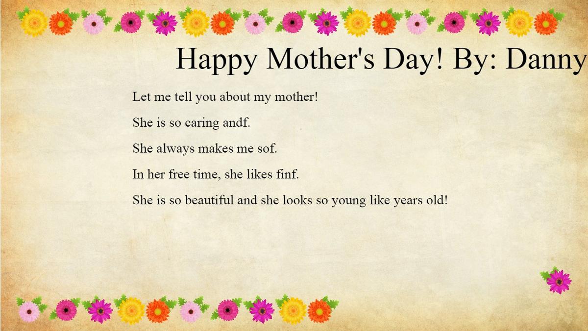 Mother's Day Mad Libs