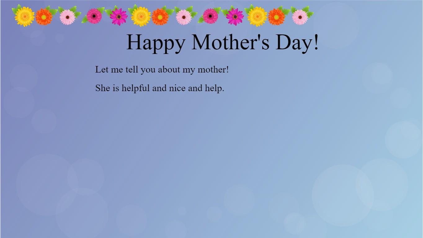 Mother&#039;s Day Mad Libs