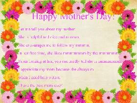 Mother's Day Mad Libs 1