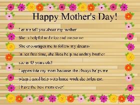 Mother's Day Mad Libs 1