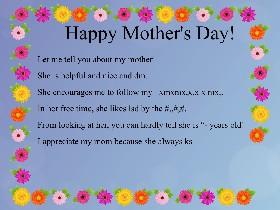 Mother's Day Mad Libs 1