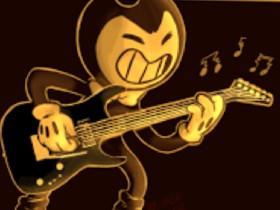 bendy playing guitar