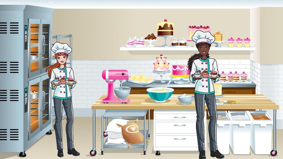 cute pastry chef landscape