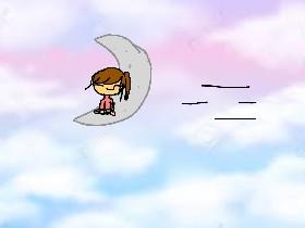 girl on moon animation