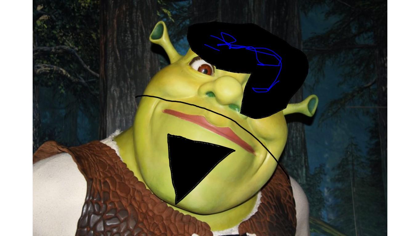 Emo Shrek w/ Moustache