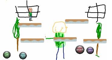 a baldi's Basics platformer game