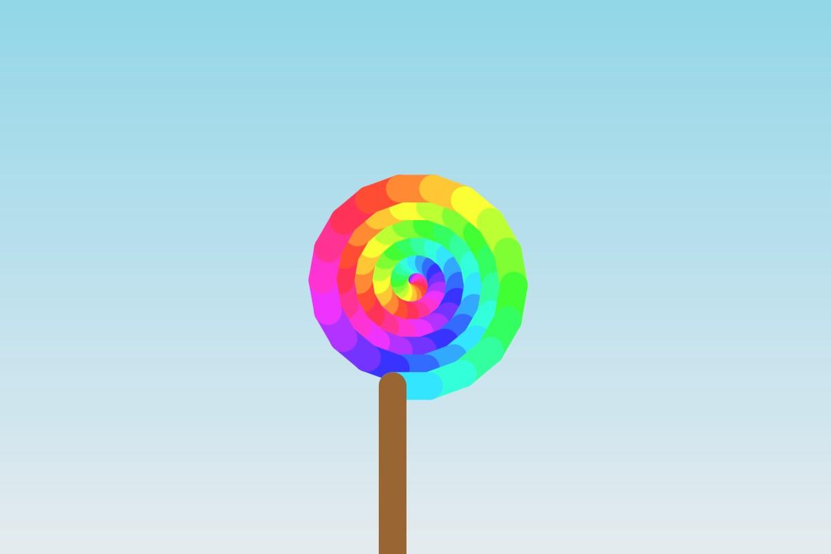 Rainbow Spiral Lolipop