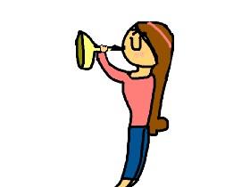 mabel playing the trumpet