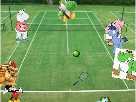 yoshi and dog tennis  1