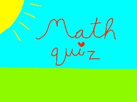 Math quiz