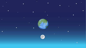 Earth and moon