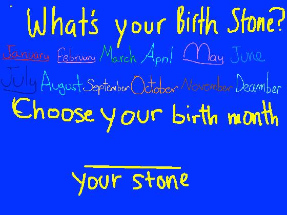 What&#039;s your Birth Stone