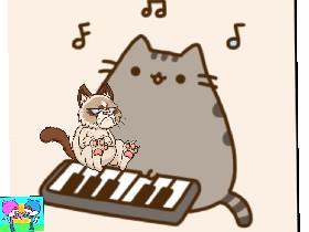 Pusheen plays happy birthday song 1