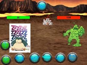 battel snorelax vs green monster