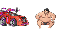 sumo vs ray gun car