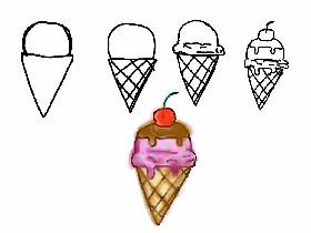 how to draw ice cream