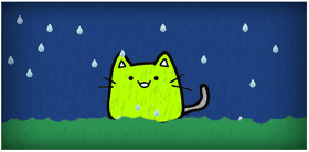 Cat Rain Animation