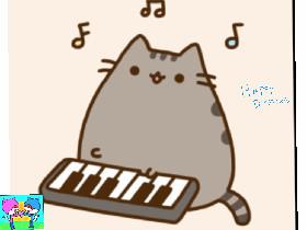 Pusheen plays happy birthday song 1