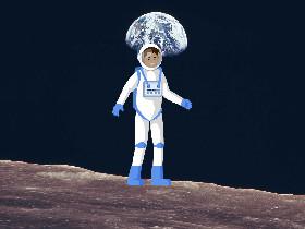 me walking across space