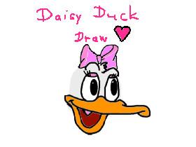 How to draw Daisy Duck 1