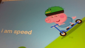 I AM SPEED (pepa pig meme)