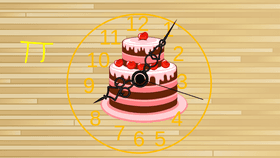 Cake analogue clock