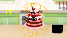 Cake analogue clock