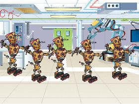 Robot conga line