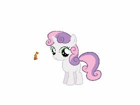 give sweetie belle her pizza.