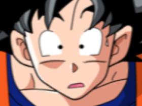 wierd goku face