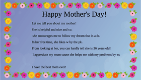 Mother&#039;s Day Mad Libs