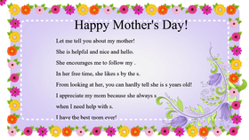 Mother's Day Mad Libs