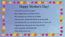 Mother&#039;s Day Mad Libs