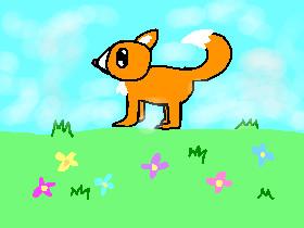 cute fox drawing 