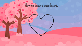 How to draw a cute heart.