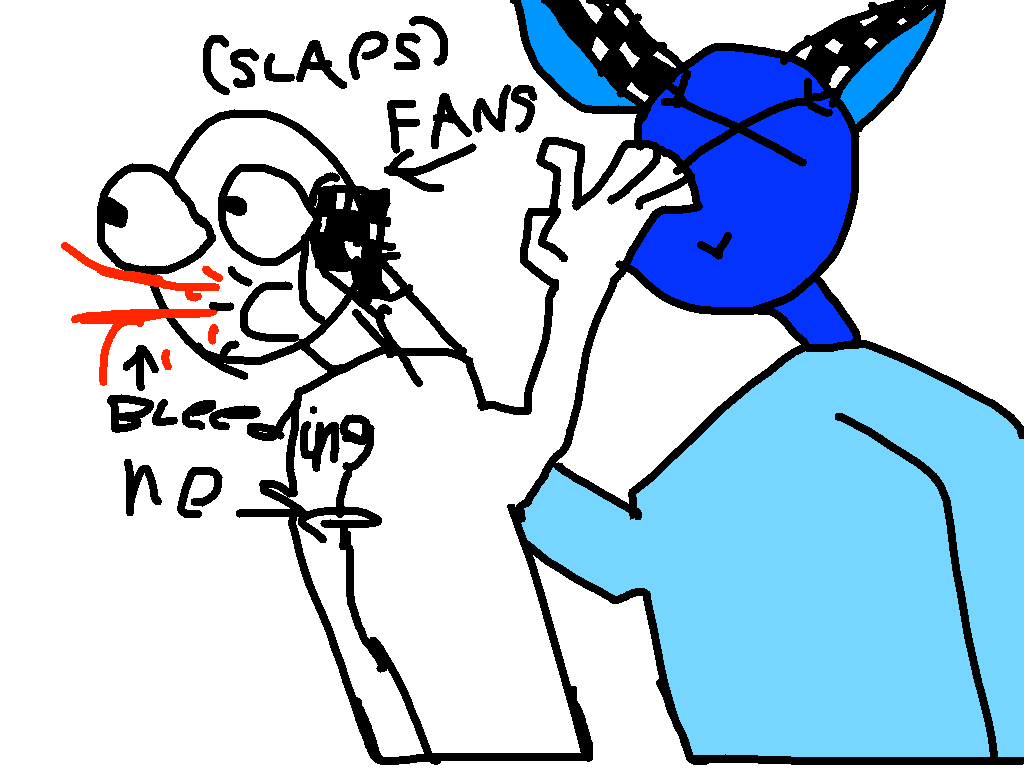 girl blue foxy slaps fans