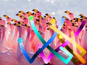 Falling Flamingos