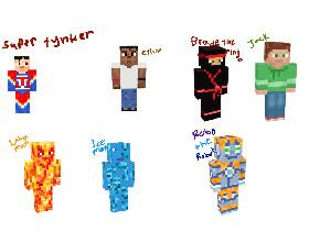 Some of my Mincraft Charcters.-LeoRain